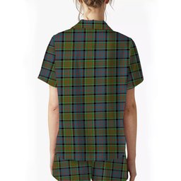 ScotsTee Shop Scottish Donald of Clan Ranald Ancient Crest Women's Short Sleeve Short Set Tartan Pyjama Set