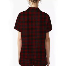 ScotsTee Shop Scottish Donald of Glencoe Crest Women's Short Sleeve Short Set Tartan Pyjama Set