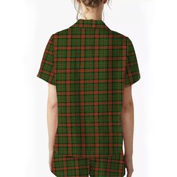 ScotsTee Shop Scottish Dalrymple of Castleton Crest Women's Short Sleeve Short Set Tartan Pyjama Set