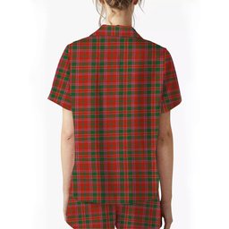 ScotsTee Shop Scottish Dalzell Ancient Crest Women's Short Sleeve Short Set Tartan Pyjama Set