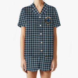 ScotsTee Shop Scottish Clark (Lion) Ancient Crest Women's Short Sleeve Short Set Tartan Pyjama Set