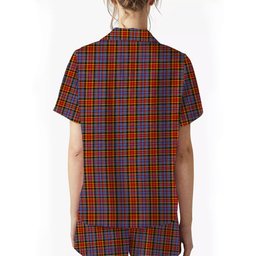 ScotsTee Shop Scottish Dalrymple Orginal Crest Women's Short Sleeve Short Set Tartan Pyjama Set