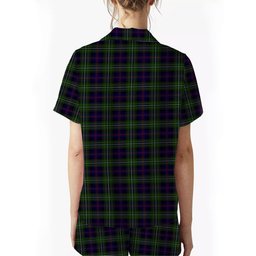 ScotsTee Shop Scottish Clark of Ulva Crest Women's Short Sleeve Short Set Tartan Pyjama Set