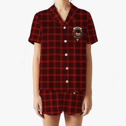 ScotsTee Shop Scottish Donald of Ardnamurchan Crest Women's Short Sleeve Short Set Tartan Pyjama Set