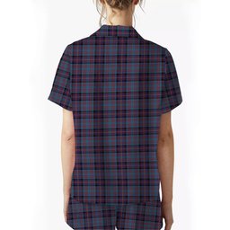 ScotsTee Shop Scottish Cochrane Azure Crest Women's Short Sleeve Short Set Tartan Pyjama Set