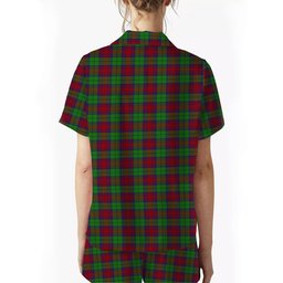 ScotsTee Shop Scottish Cranston Dress Crest Women's Short Sleeve Short Set Tartan Pyjama Set