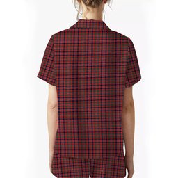 ScotsTee Shop Scottish Donald of Boisdale Modern Crest Women's Short Sleeve Short Set Tartan Pyjama Set