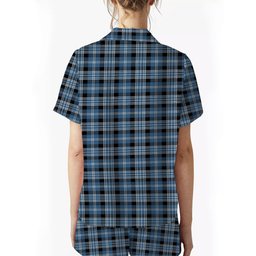 ScotsTee Shop Scottish Clark Modern Crest Women's Short Sleeve Short Set Tartan Pyjama Set
