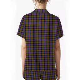 ScotsTee Shop Scottish Carnegie Ancient Crest Women's Short Sleeve Short Set Tartan Pyjama Set