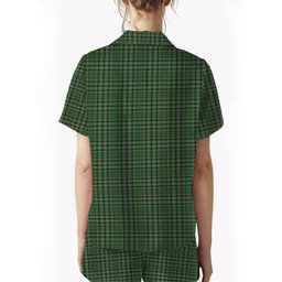 ScotsTee Shop Scottish Currie of Balilone Crest Women's Short Sleeve Short Set Tartan Pyjama Set