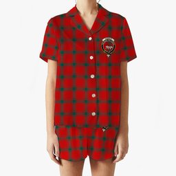 ScotsTee Shop Scottish Donald of Sleat Modern Crest Women's Short Sleeve Short Set Tartan Pyjama Set