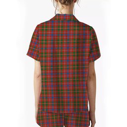 ScotsTee Shop Scottish Donald of Glenaladale Ancient Crest Women's Short Sleeve Short Set Tartan Pyjama Set