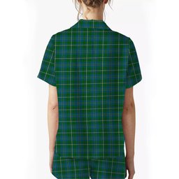 ScotsTee Shop Scottish Hay Hunting Crest Women's Short Sleeve Short Set Tartan Pyjama Set