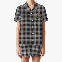ScotsTee Shop Scottish Glendinning Crest Women's Short Sleeve Short Set Tartan Pyjama Set