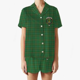 ScotsTee Shop Scottish Galloway Hunting Ancient Crest Women's Short Sleeve Short Set Tartan Pyjama Set