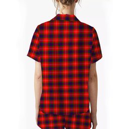 ScotsTee Shop Scottish Fraser Modern SC Crest Women's Short Sleeve Short Set Tartan Pyjama Set