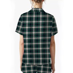 ScotsTee Shop Scottish Forbes Dress Modern Crest Women's Short Sleeve Short Set Tartan Pyjama Set