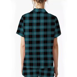 ScotsTee Shop Scottish Dunlop Ancient Crest Women's Short Sleeve Short Set Tartan Pyjama Set