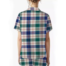 ScotsTee Shop Scottish Guthrie Dress Modern Crest Women's Short Sleeve Short Set Tartan Pyjama Set