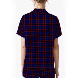 ScotsTee Shop Scottish Home Modern Crest Women's Short Sleeve Short Set Tartan Pyjama Set