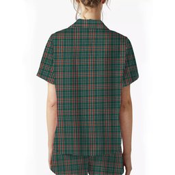 ScotsTee Shop Scottish Gayre Dress Modern Crest Women's Short Sleeve Short Set Tartan Pyjama Set