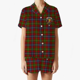 ScotsTee Shop Scottish Forrester Crest Women's Short Sleeve Short Set Tartan Pyjama Set