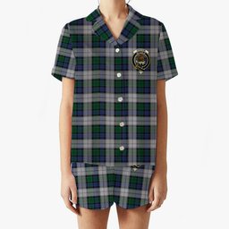 ScotsTee Shop Scottish Graham Dress Crest Women's Short Sleeve Short Set Tartan Pyjama Set