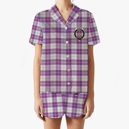 ScotsTee Shop Scottish Dunlop Dress Ancient Crest Women's Short Sleeve Short Set Tartan Pyjama Set