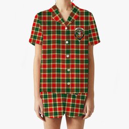 ScotsTee Shop Scottish Gibson Crest Women's Short Sleeve Short Set Tartan Pyjama Set
