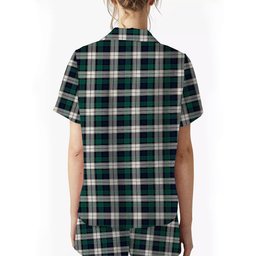 ScotsTee Shop Scottish Graham Dress Modern Crest Women's Short Sleeve Short Set Tartan Pyjama Set
