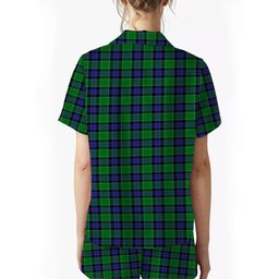 ScotsTee Shop Scottish Graham of Menteith Modern Crest Women's Short Sleeve Short Set Tartan Pyjama Set