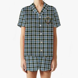 ScotsTee Shop Scottish Henderson Dress Crest Women's Short Sleeve Short Set Tartan Pyjama Set