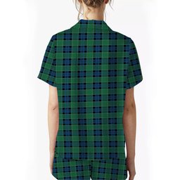 ScotsTee Shop Scottish Graham of Menteith Ancient Crest Women's Short Sleeve Short Set Tartan Pyjama Set