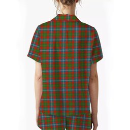ScotsTee Shop Scottish Forrester Ancient Crest Women's Short Sleeve Short Set Tartan Pyjama Set