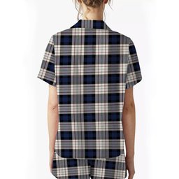 ScotsTee Shop Scottish Fergusson Dress Crest Women's Short Sleeve Short Set Tartan Pyjama Set
