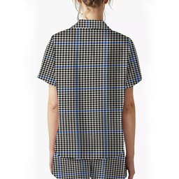 ScotsTee Shop Scottish Gladstone Modern Crest Women's Short Sleeve Short Set Tartan Pyjama Set