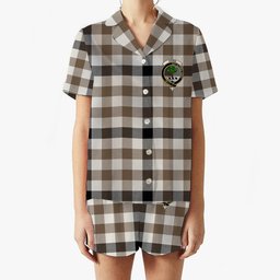 ScotsTee Shop Scottish Hogg Ancient Crest Women's Short Sleeve Short Set Tartan Pyjama Set