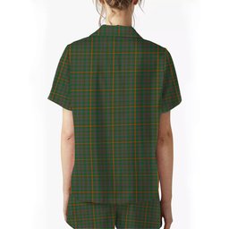 ScotsTee Shop Scottish Hall Ancient Crest Women's Short Sleeve Short Set Tartan Pyjama Set
