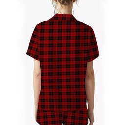 ScotsTee Shop Scottish Erskine MacGregor-Hastie Crest Women's Short Sleeve Short Set Tartan Pyjama Set