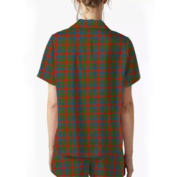 ScotsTee Shop Scottish Gow Ancient Crest Women's Short Sleeve Short Set Tartan Pyjama Set