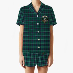 ScotsTee Shop Scottish Duncan Modern Clan Crest Women's Short Sleeve Short Set Tartan Pyjama Set