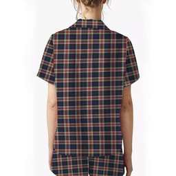 ScotsTee Shop Scottish Fraser Red Dress Crest Women's Short Sleeve Short Set Tartan Pyjama Set
