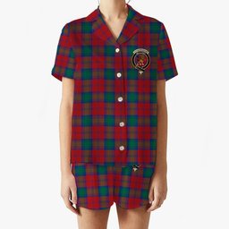 ScotsTee Shop Scottish Fotheringhame Crest Women's Short Sleeve Short Set Tartan Pyjama Set
