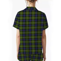 ScotsTee Shop Scottish Fergusson Modern Crest Women's Short Sleeve Short Set Tartan Pyjama Set
