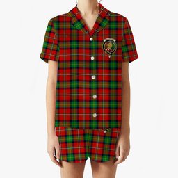 ScotsTee Shop Scottish Fullerton SC Crest Women's Short Sleeve Short Set Tartan Pyjama Set