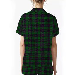 ScotsTee Shop Scottish Elphinstone Hunting Crest Women's Short Sleeve Short Set Tartan Pyjama Set