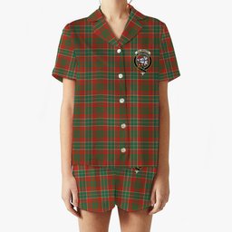 ScotsTee Shop Scottish Galbraith USA Ancient Crest Women's Short Sleeve Short Set Tartan Pyjama Set