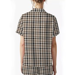 ScotsTee Shop Scottish Hog Ancient Crest Women's Short Sleeve Short Set Tartan Pyjama Set