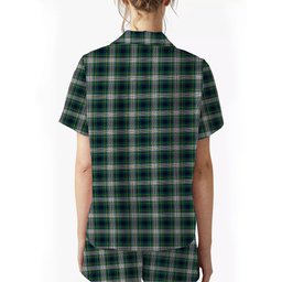ScotsTee Shop Scottish Johnston Dress Modern Crest Women's Short Sleeve Short Set Tartan Pyjama Set