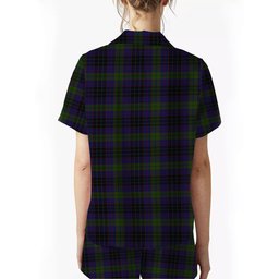 ScotsTee Shop Scottish Lumsden Hunting Crest Women's Short Sleeve Short Set Tartan Pyjama Set
